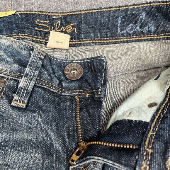 Silver Lola Flare Jeans Womens 24X33 Blue Stretch Original Curvy Fit Denim New - Picture 4 of 12